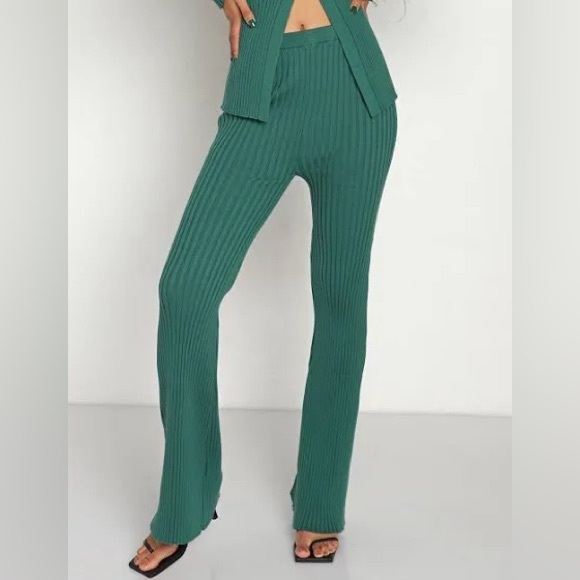 Callahan green knit flare pants - Picture 1 of 5